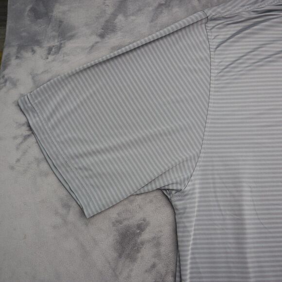 Foot Joy Shirt Mens XXL Gray Striped Polo FJ Golf Golfing Athletic Performance - Picture 9 of 16